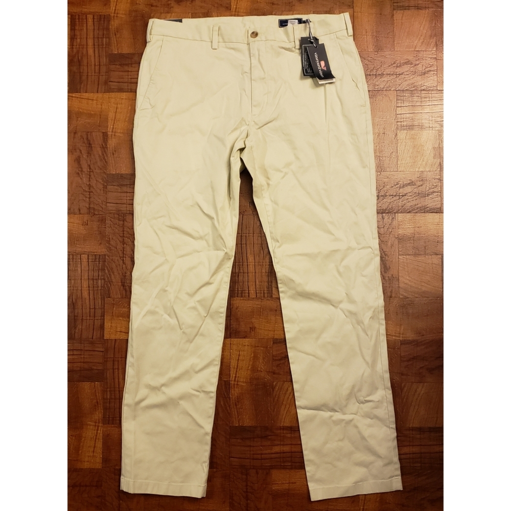 🆕 Vineyard Vines Tall Mens Breaker Pants Stone Chino NWT NEW - Picture 5 of 8